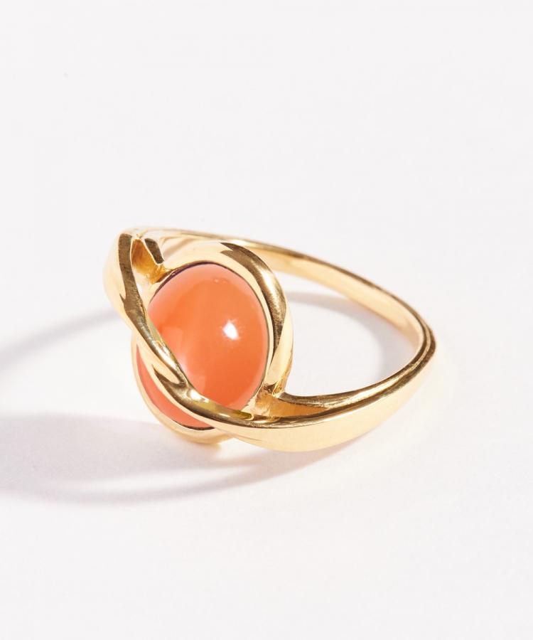 オレンジムーンストーン Windリング K18ygcoat リング Jupiter ジュピター ジュエリーブランドjupiter Phoebe公式通販 Jewel Addict Online Store