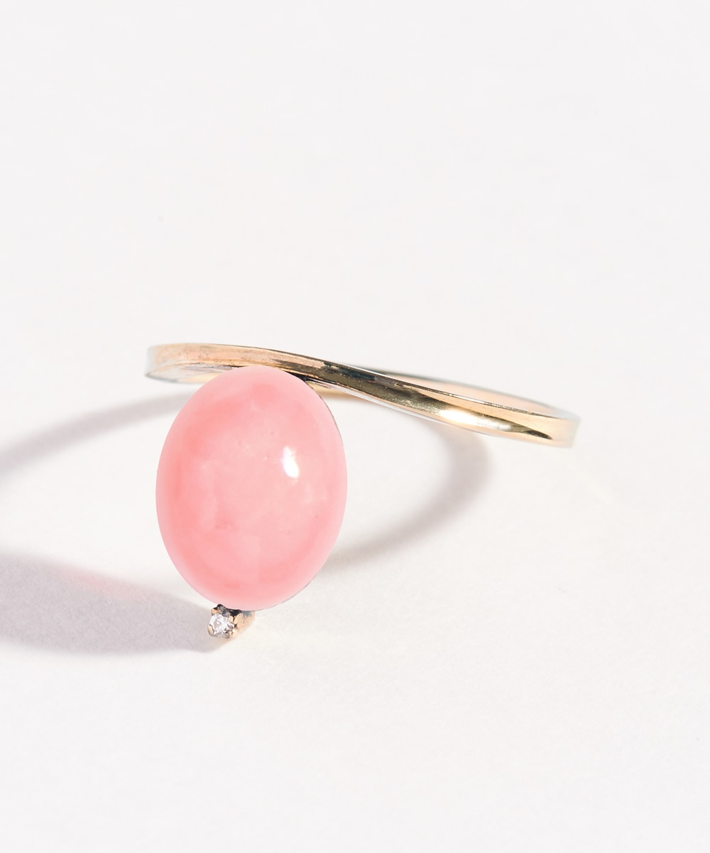 ピンクオパール Floatingリング K10yg リング Jupiter ジュピター ジュエリーブランドjupiter Phoebe公式通販 Jewel Addict Online Store