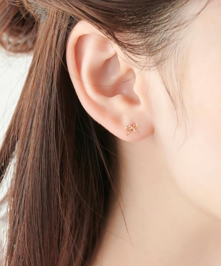 エテ K18YG リボン ピアス 楽天市場】K18YG リボン ピアス ete エテ アクセサリー・腕時計